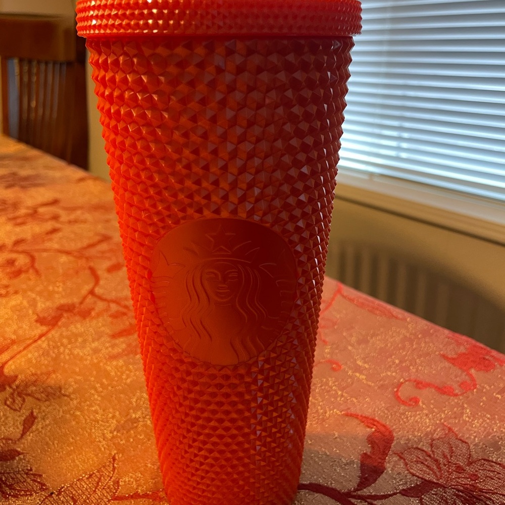 Starbucks Bold orangeTextured Tumbler 24oz NEW